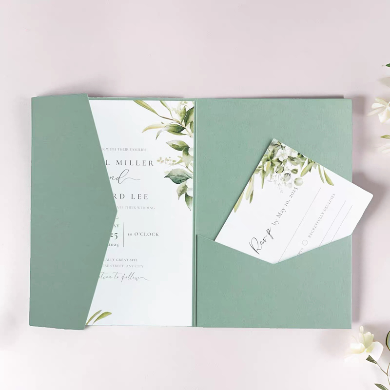 Stationery Supplies Business - 30 個 18 × 13 センチメートル緑の封筒結婚式の招待状中小企業高級
