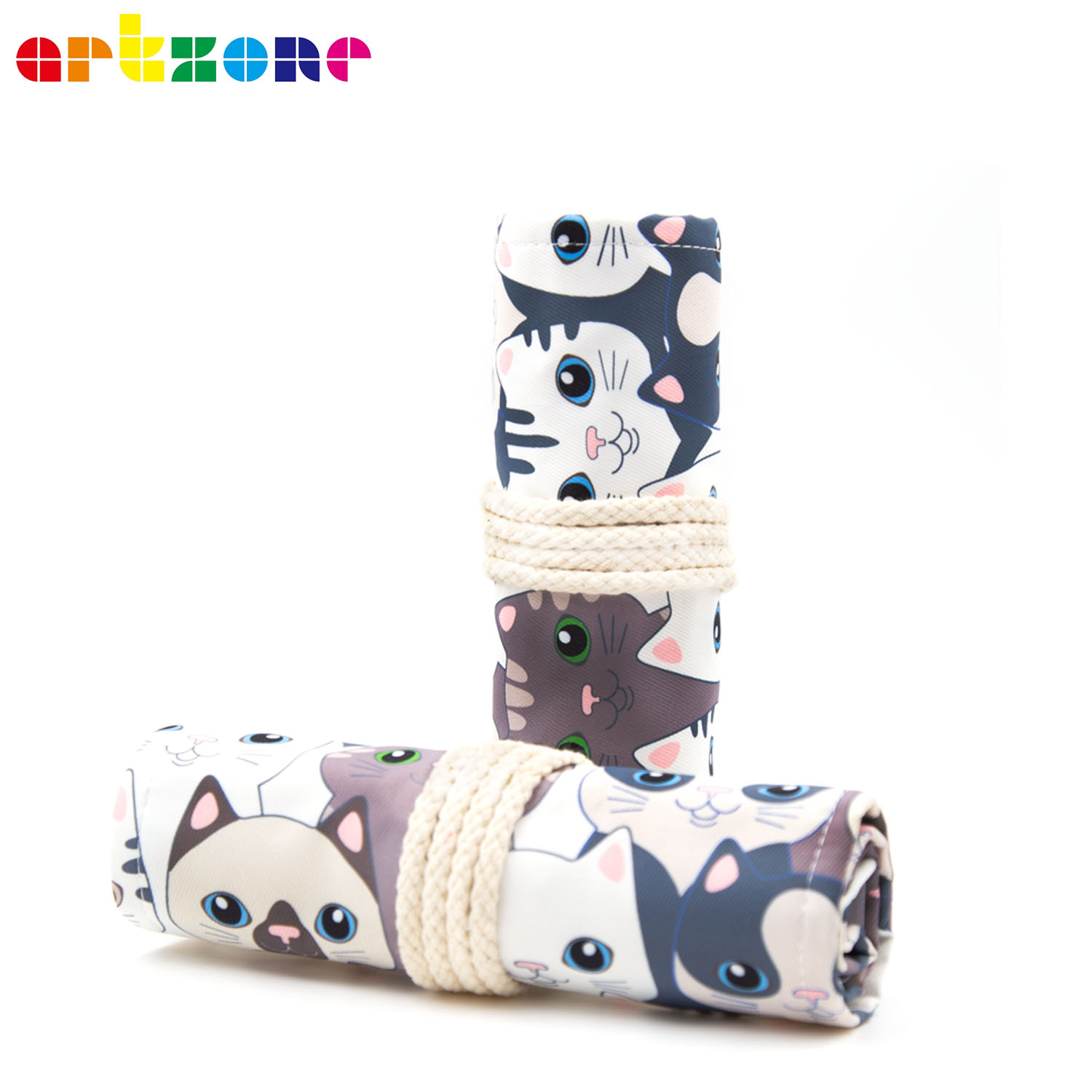 Pen Pouch Roll - アートペン収納バッグ、ペンシルケース、アートペンポーチ、キャンバスラップロール、文房具、学生学用品、48穴