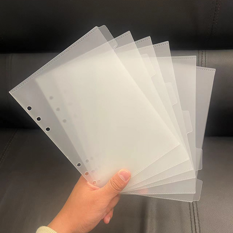 Portfolio Folder Zip - ノートブックおよびドキュメント用の防水PVCジッパーフォルダー、バインダーポケット、ファイルバッグ、仕切りページ、6リング、a5、6個