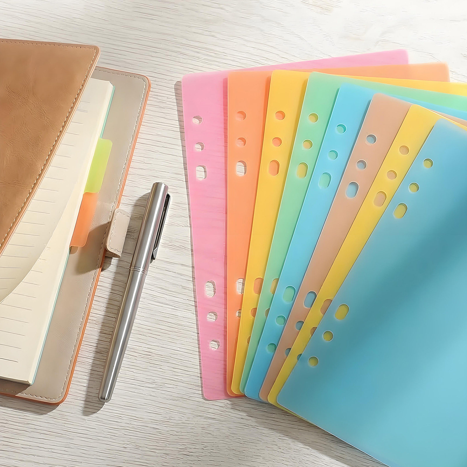 Index Tab Divider - 10 個の明るいカラフルなインデックスディバイダーラベルセット滑らかな表面の高品質紙タブ、オフィス、学校、バインダー整理用インデックス