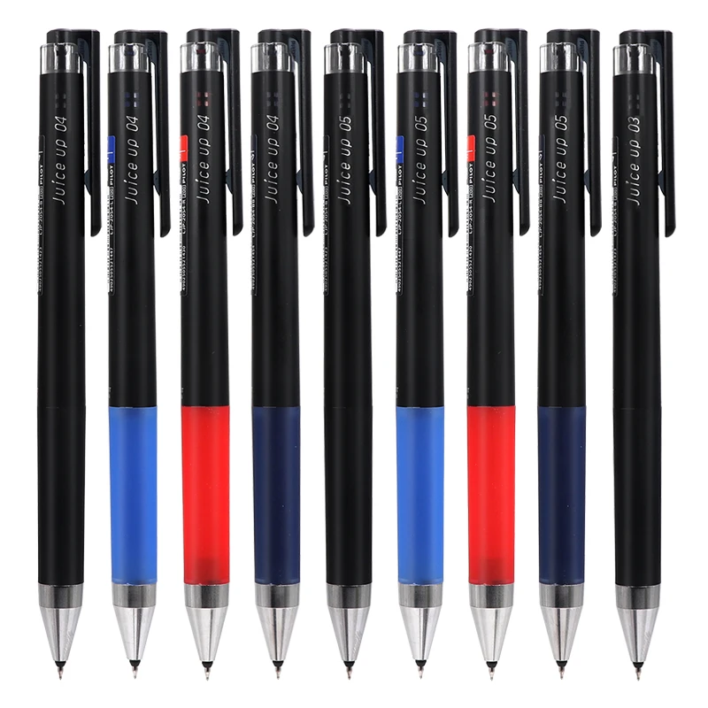 Pentel Pen Energel - 10 個日本パイロットジュースアップゲルペン 04/05 ミリメートル ST ペン先黒/赤/青/青黒インク