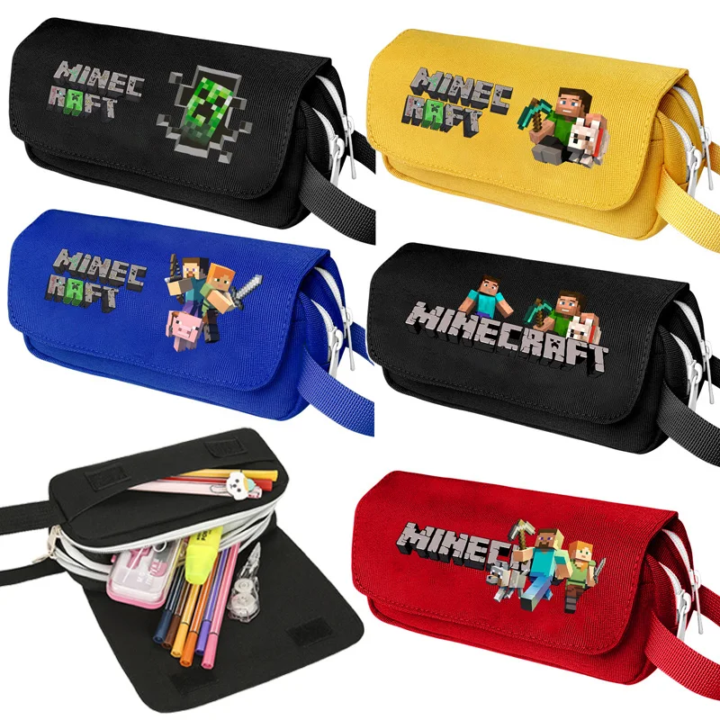 Pencil Case Large - マイナークラフティングピクセルシリーズ鉛筆ケースホットゲーム学生文具箱大容量キャンバスペンポーチ学用品ギフト