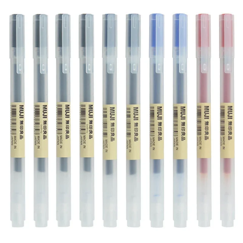 Stationery Supplies Business - 10-30 ピース/セット 0.38/0.5 ミリメートルゲルペン黒/青インク MUJIs ペン学校事務用品文具学生ビジネス署名ボールペン
