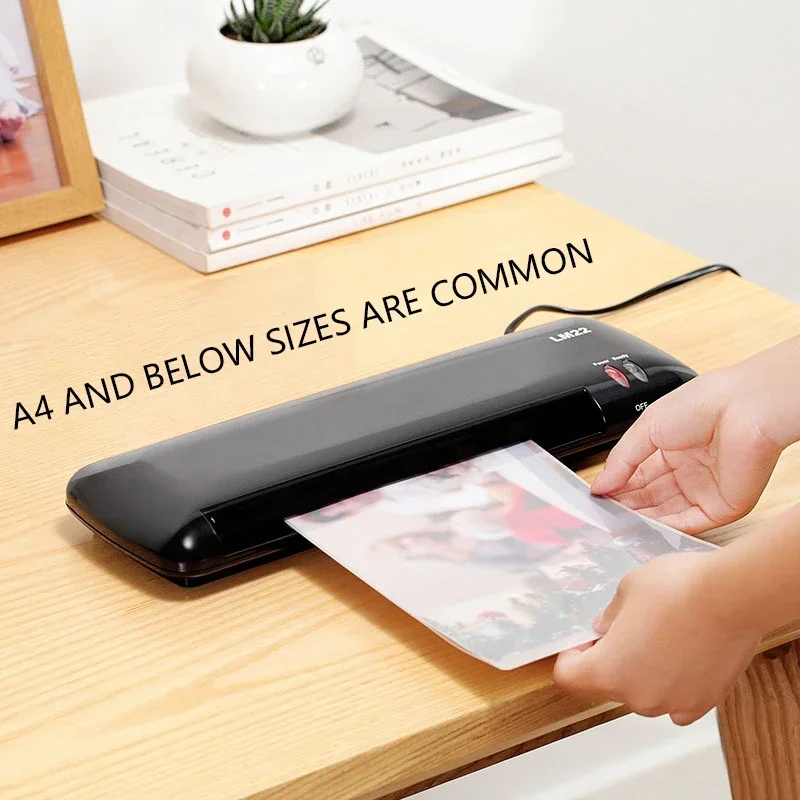 Document Laminator Pouch - A4 ホームラミネーター 書類、写真、ポスター用 (ロールフィルムとコールドラミネーションフィルムに対応) – 1台