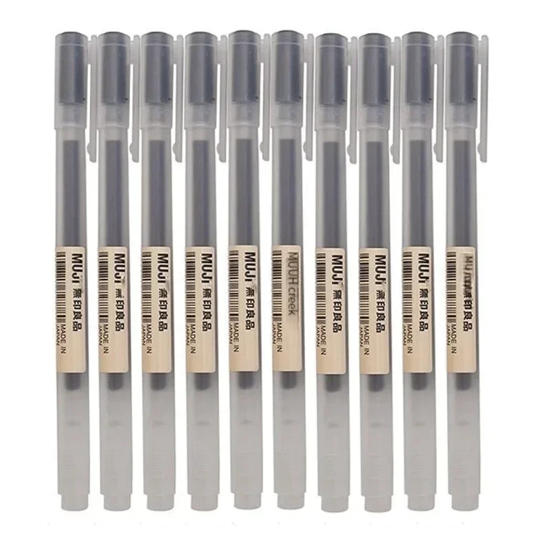 Muji Stationery Gel Pen - 素敵なMUJIゲルペン黒/赤/青0.38/0.5mmインク日本カラーペンオフィス学校ボールペン日本のかわいい文房具