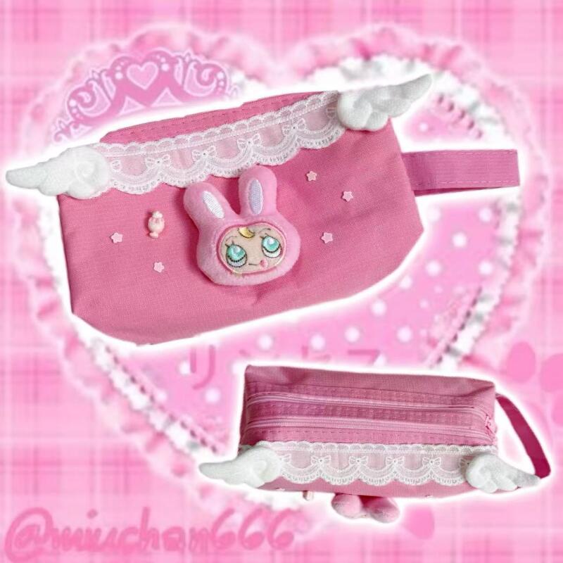Pencil Case Large - 和風ベリーチャンかわいいペンケースかわいい甘いレース文具ポーチ漫画大容量収納袋友人ギフト
