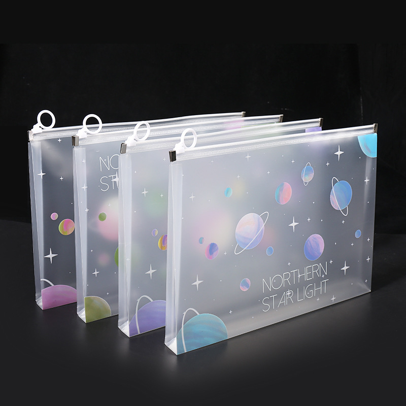 Office Stationery And Supply - 4/12 個 A4 スペースジッパーフォルダーファイルバッグポーチさくら文具収納袋学校事務用品漫画収納オーガナイザー