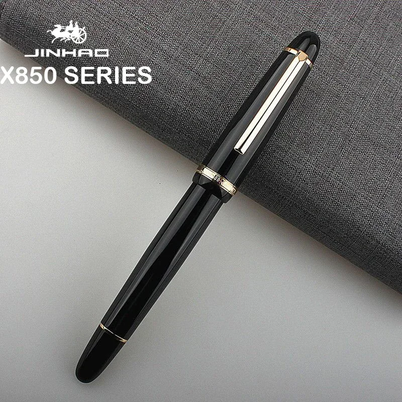 Stationery Supplies Business - 1/5 個 JINHAO X850 万年筆ブラックゴールド EF