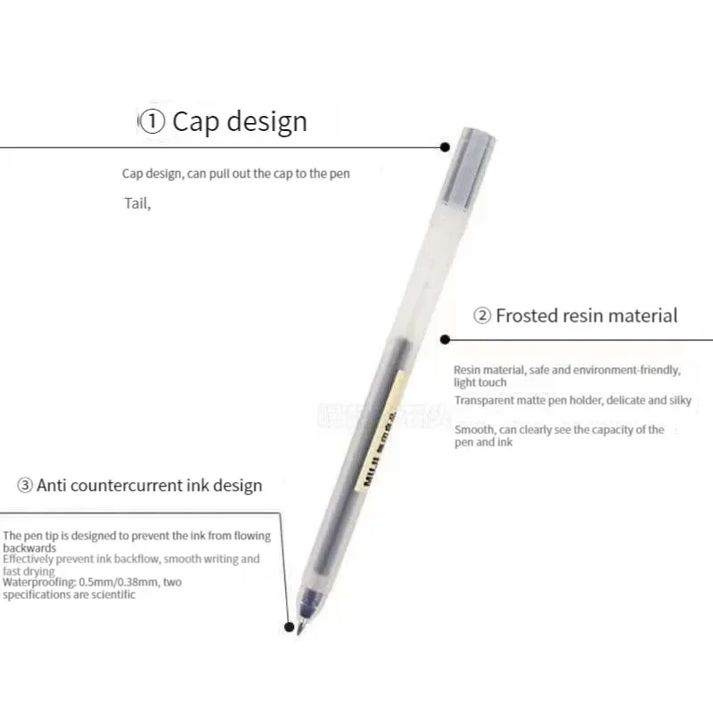 6/8 ピース/セット MUJIs ゲルペン黒/赤/青 0. - Muji Stationery Gel Pen のレビューと価格
