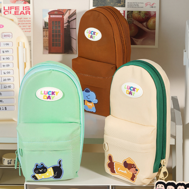 オックスフォードキャンバス縦型鉛筆バッグ耐摩耗性スムーズなジ - Stationery Office And School Supply Stores のレビューと価格