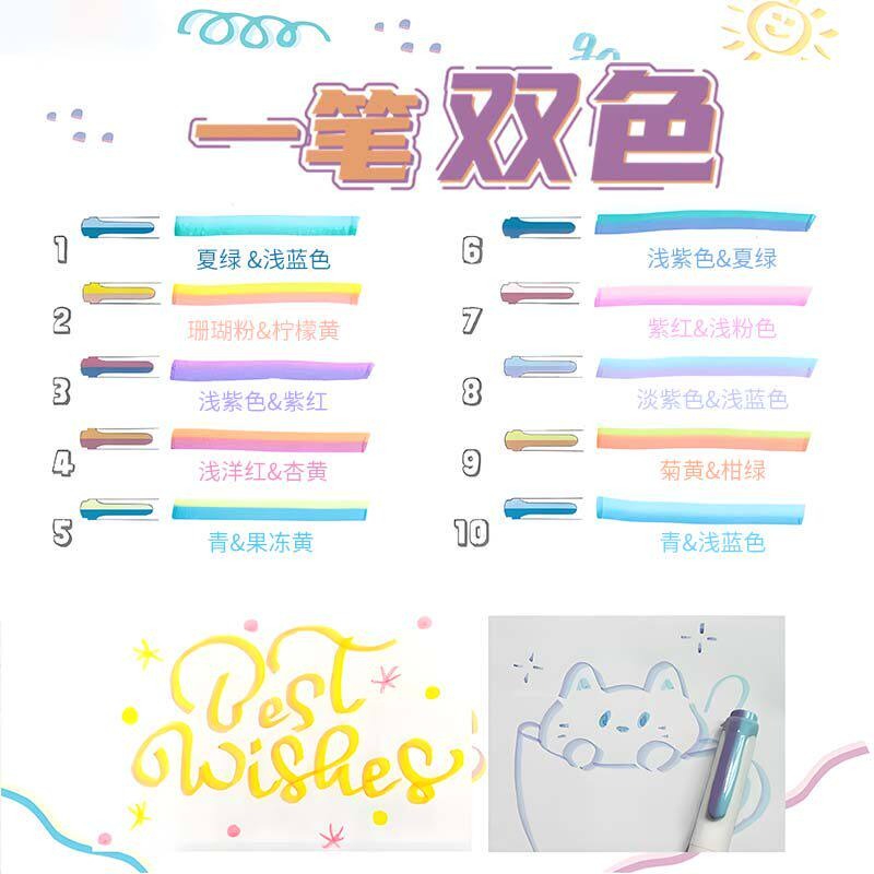 ゼブラ WKS23 マイルドライナー蛍光ペン混合 2 色ソフ - Zebra Pen Mildliner のレビューと価格