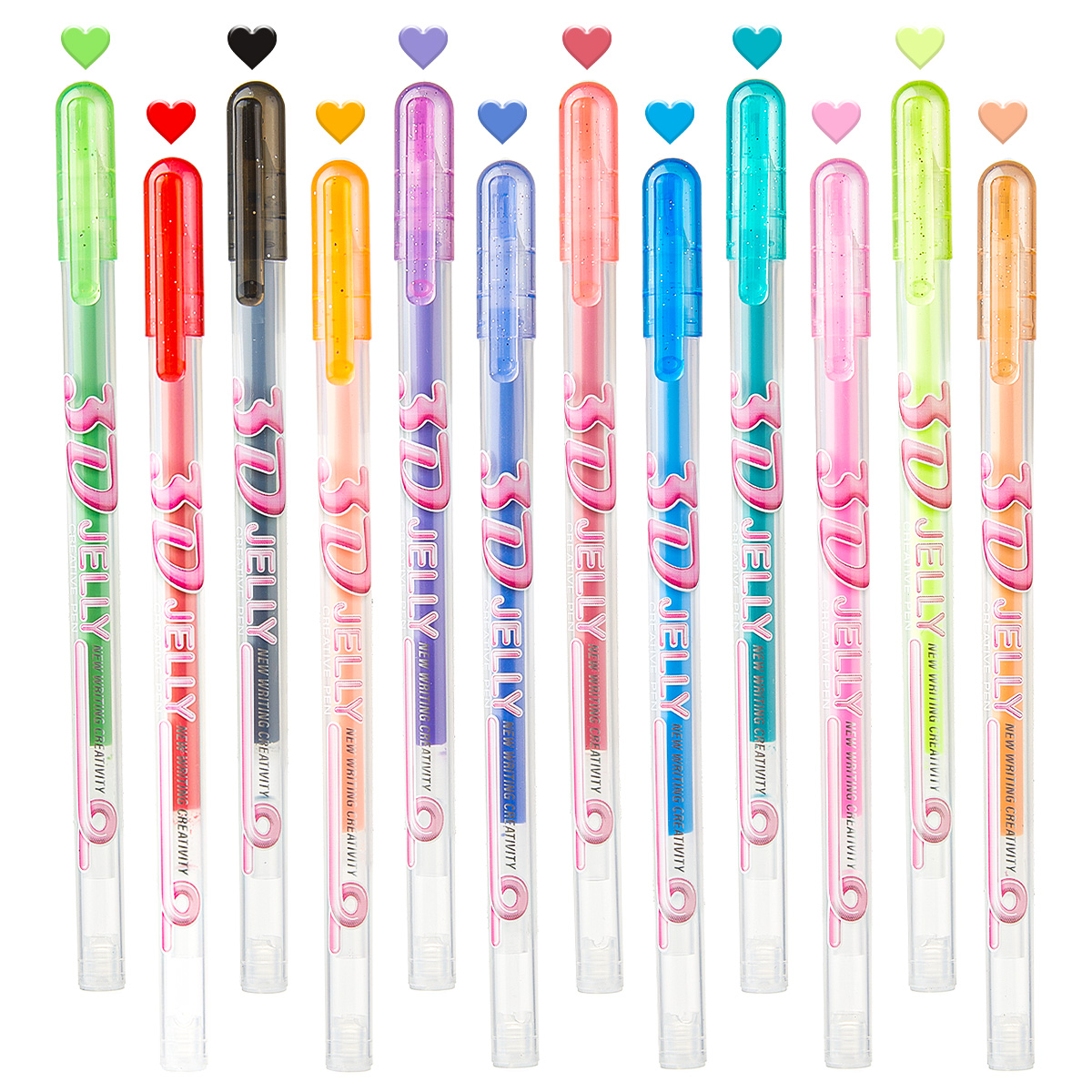 SHANDS 12本入り3Dゼリーゲルペンセット、1.0mm - Gel Ink Pen Set のレビューと価格