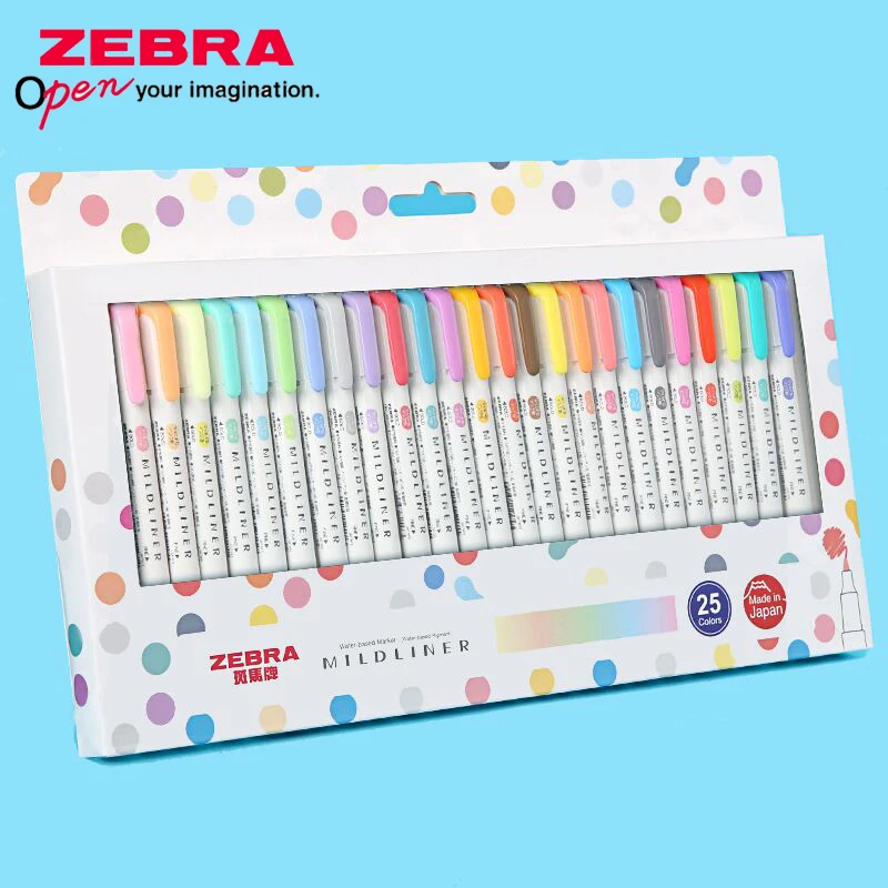 ゼブラ-マイドライナー蛍光ペンセット、wkt7、ダブルヘッド - Zebra Pen Mildliner のレビューと価格