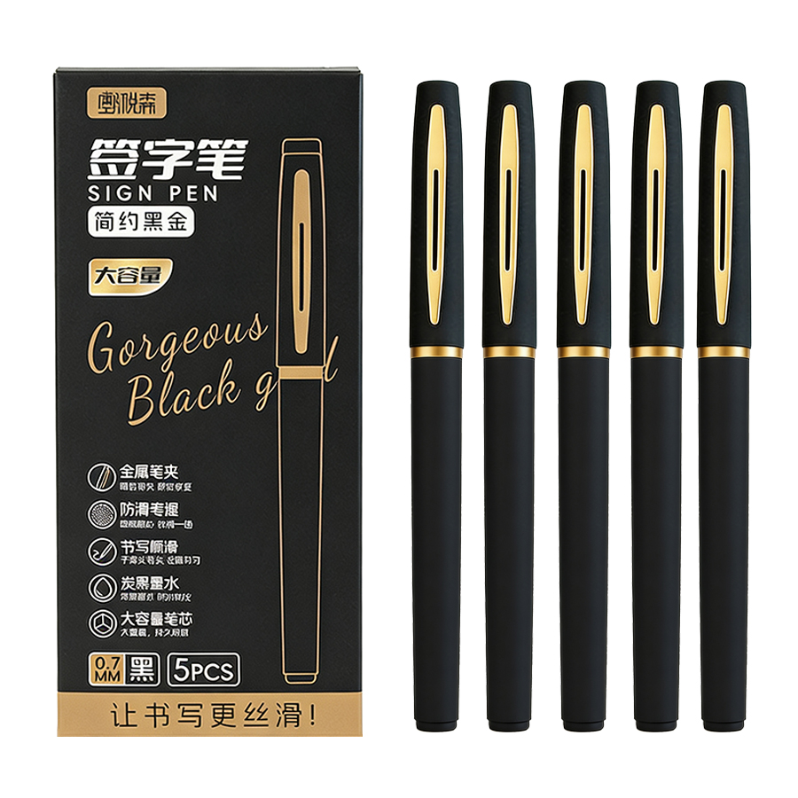 5 ピース/パック大容量ゲルペン 0.5/0.7/1.0 ミ - Stationery Supplies Business のレビューと価格