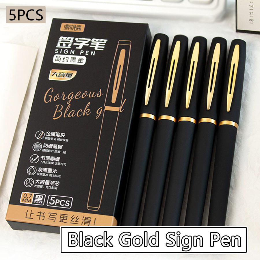 5 ピース/パック大容量ゲルペン 0.5/0.7/1.0 ミ - Stationery Supplies Business のレビューと価格