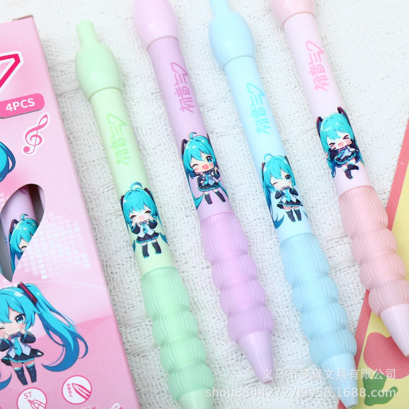 かわいい初音ミクゲルペンキュートアニメ漫画プリント速乾性イン - Gel Ink Pen Set のレビューと価格