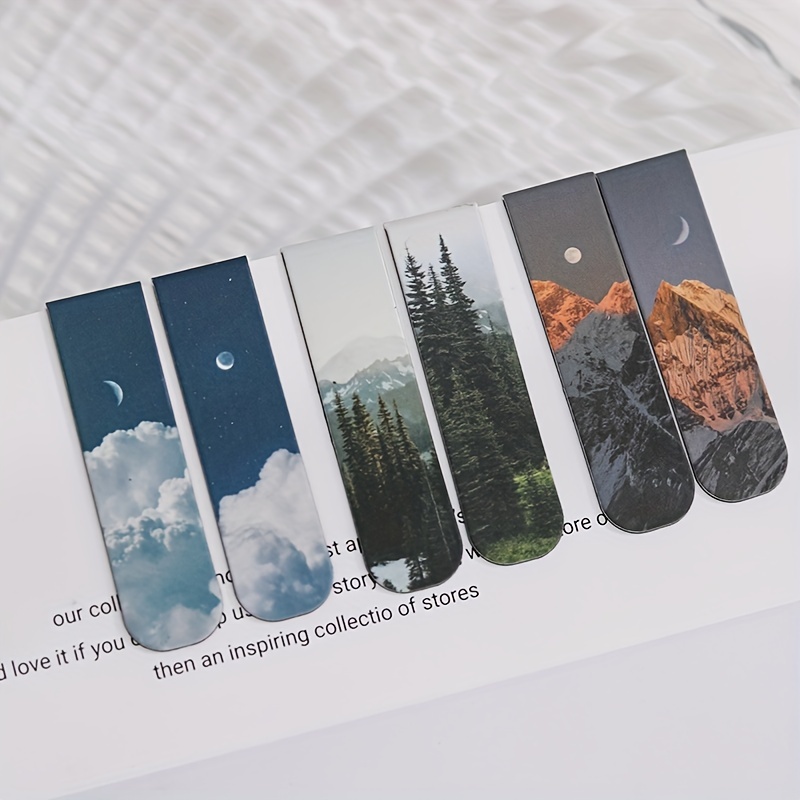 風景をテーマにした磁気ブックマーク、磁気ページマーカー、学生 - Bookmark Magnetic Clip のレビューと価格