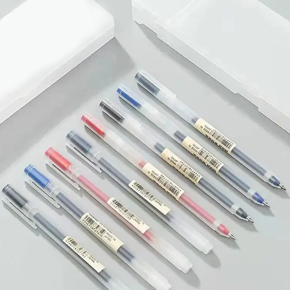 ムジスジェルインクペンセット、オフィスおよびスクールボールペ - Muji Stationery Gel Pen のレビューと価格