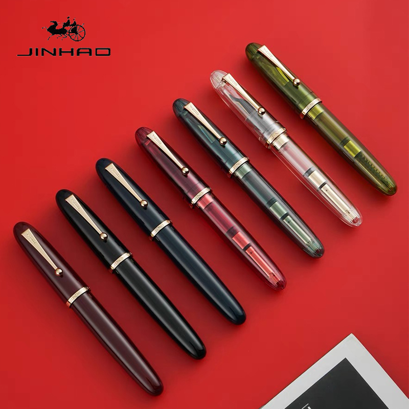透明な豪華な万年筆,インクペン,Jinhao-9019 mm - Stationery Supplies Business のレビューと価格
