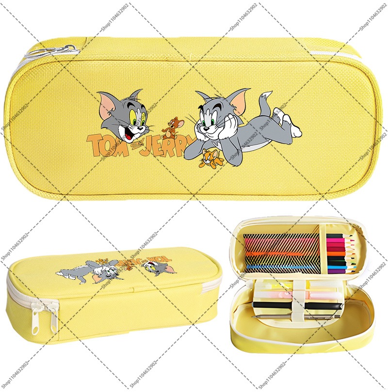 トムとジェリーのかわいいペンケース学生新学期かわいい文具漫画 - Pencil Case Large のレビューと価格