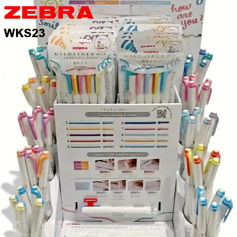 ゼブラ ツインカラー ハイライター WKS23 マイルドライ - Zebra Pen Mildliner のレビューと価格