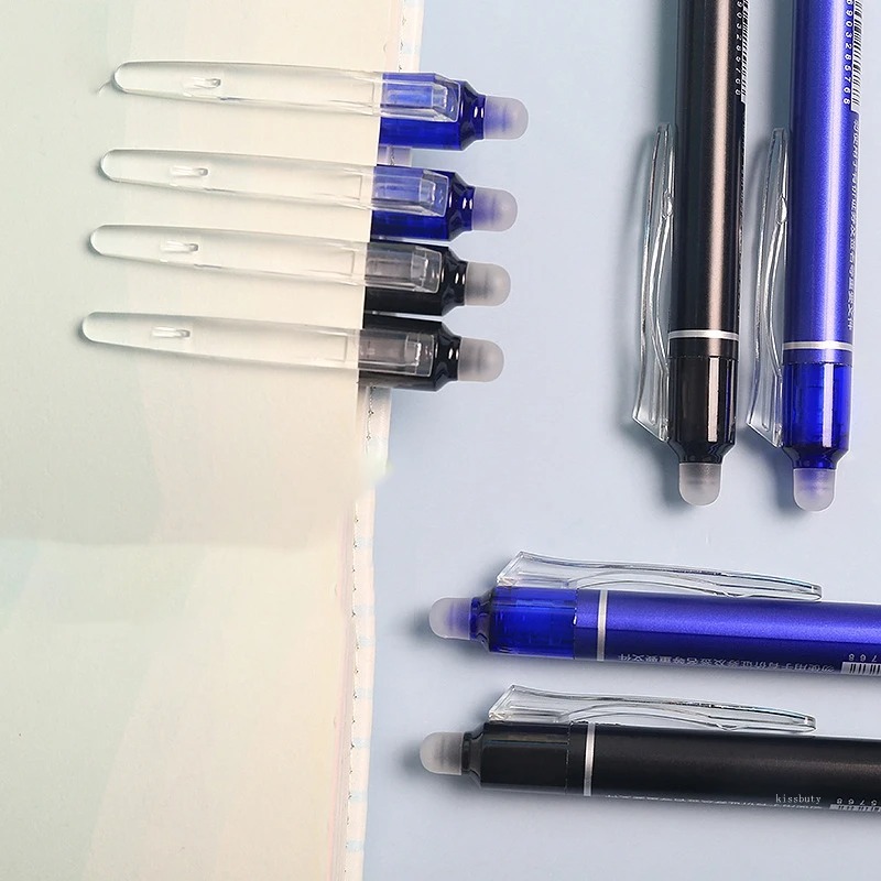 消せる格納式ゲルペンセット、0.5mm黒青インクペン、詰め替 - Gel Ink Pen Set のレビューと価格