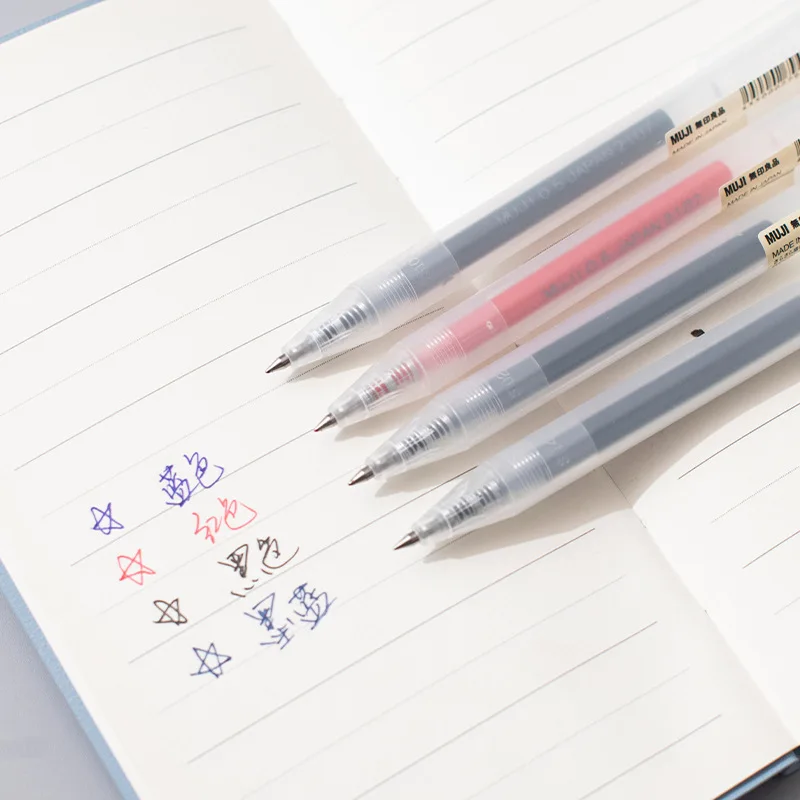1/3 ピース/セットかわいい無印良品ゲルペン黒/赤/青 0 - Muji Stationery Gel Pen のレビューと価格