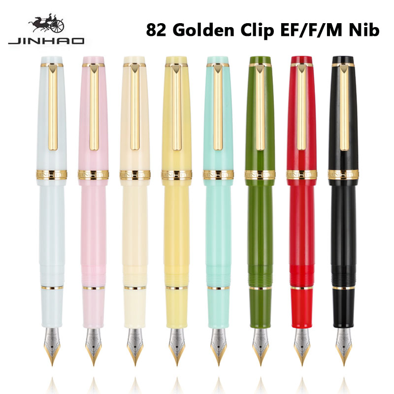 Jinhao 82 万年筆ゴールデンクリップ EF/F/M  - Stationery Supplies Business のレビューと価格