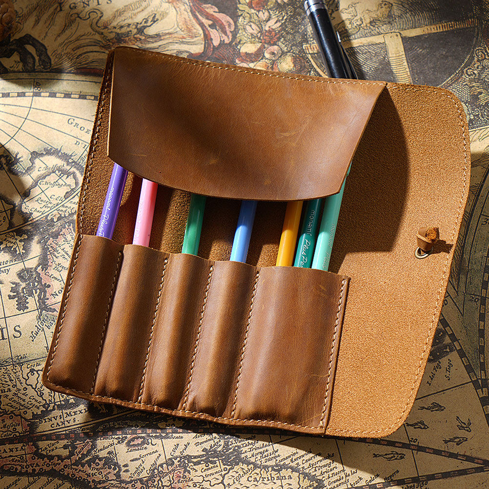 ヴィンテージ手作りペンポーチ ロールアップデザイン 万年筆・ - Pen Pouch Roll のレビューと価格