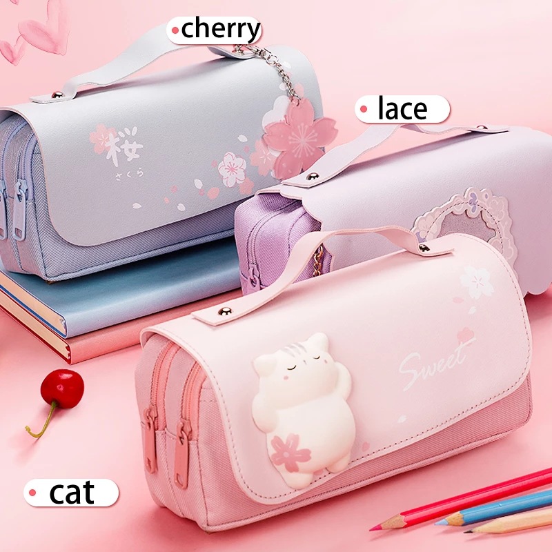 女の子のための韓国の文房具バッグ、学用品、カワイイステーショ - Stationery Office And School Supply Stores のレビューと価格