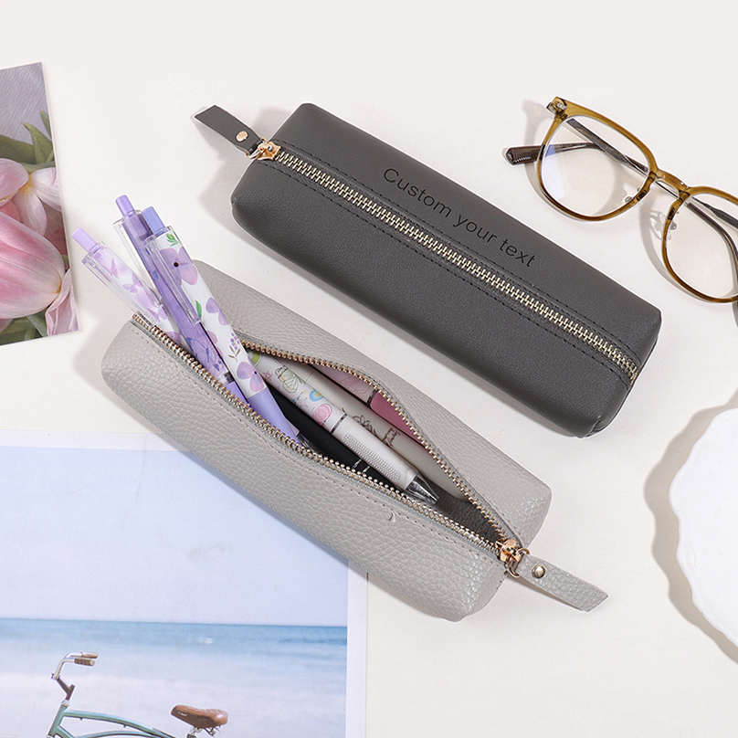 大容量カスタムテキストペンシルケース新学期用名入れペンシルポ - Pencil Case Large のレビューと価格