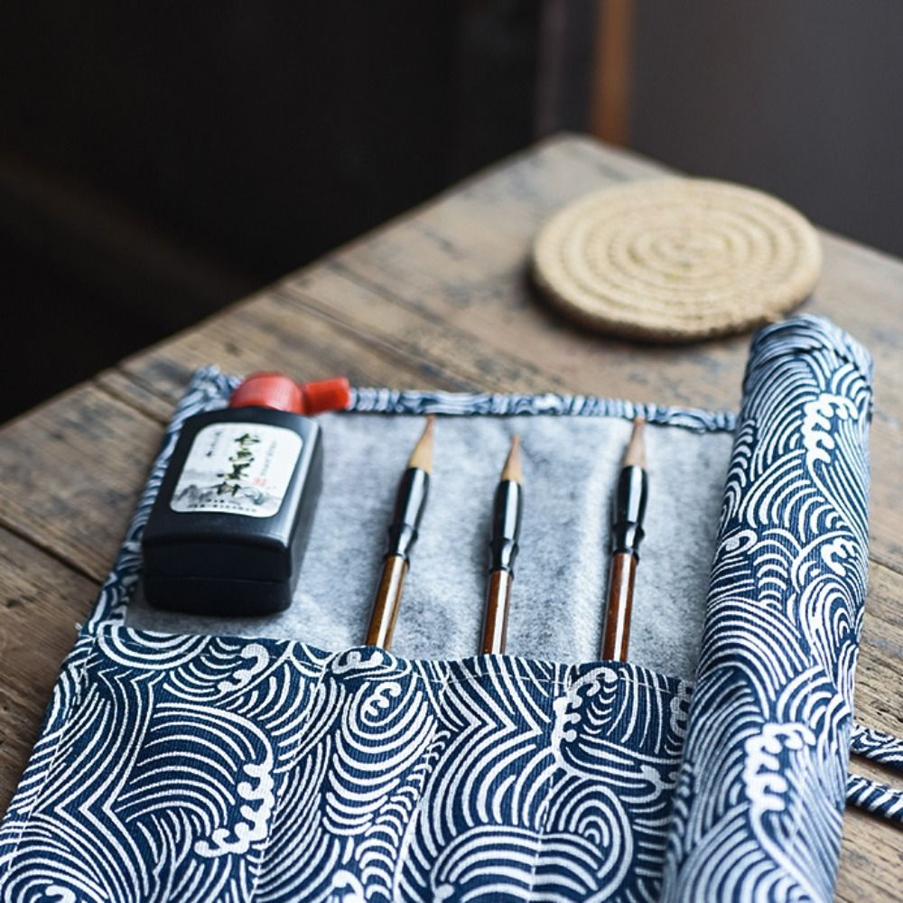 中国風ロールペンカーテン、巻き上げ式ヴィンテージペンホルダー - Pen Pouch Roll のレビューと価格