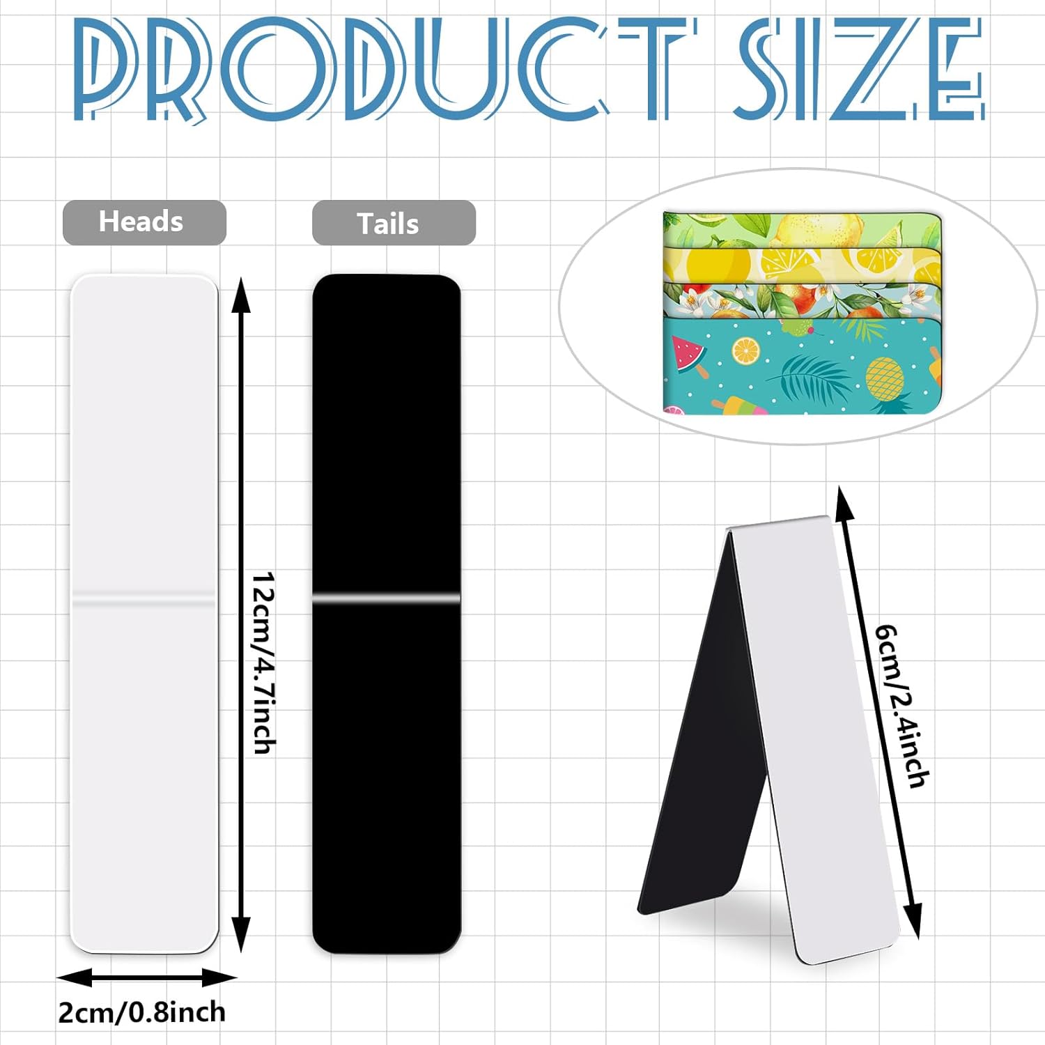 15個入り 無地昇華型磁気ブックマーク – 学校用品や手作り - Bookmark Magnetic Clip のレビューと価格