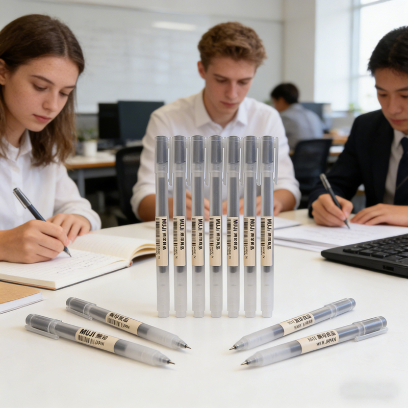 6/8本入りMUJI風ゲルペン、黒/赤/青0.38/0.5m - Muji Stationery Gel Pen のレビューと価格