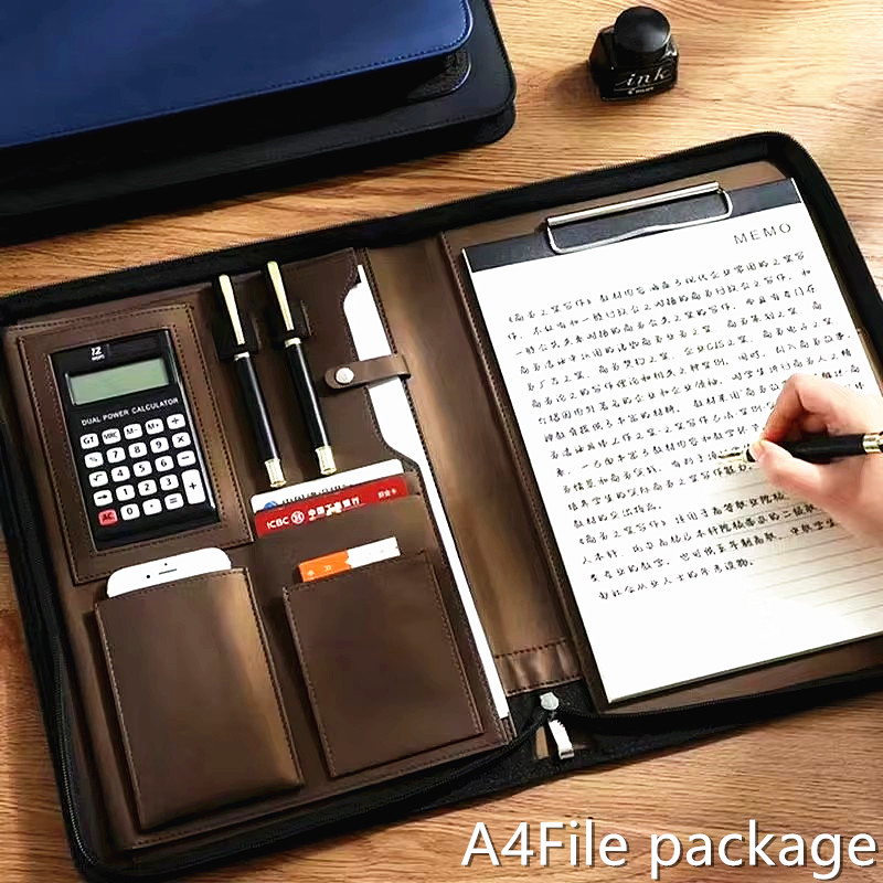 PUレザーポートフォリオ A4ドキュメントケース ジッパー付 - Portfolio Folder Zip のレビューと価格